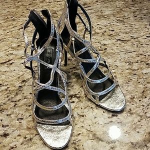 Silvery/gold new heels
